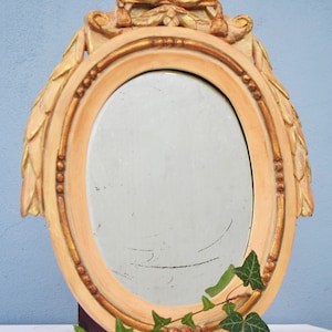 Antique Gilded Wood Mirror a Fronton Louis XVI Style