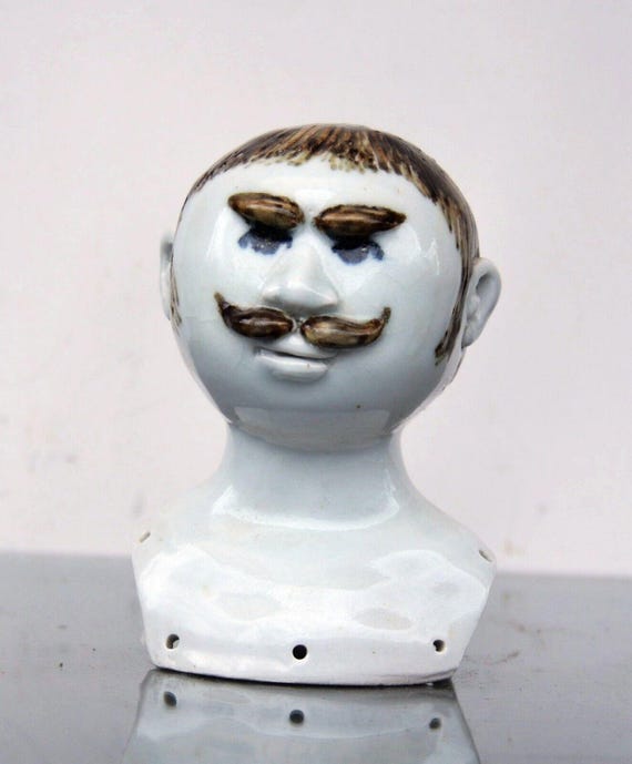 Tête De Poupée Ancienne En Porcelaine – Collection, Occasion