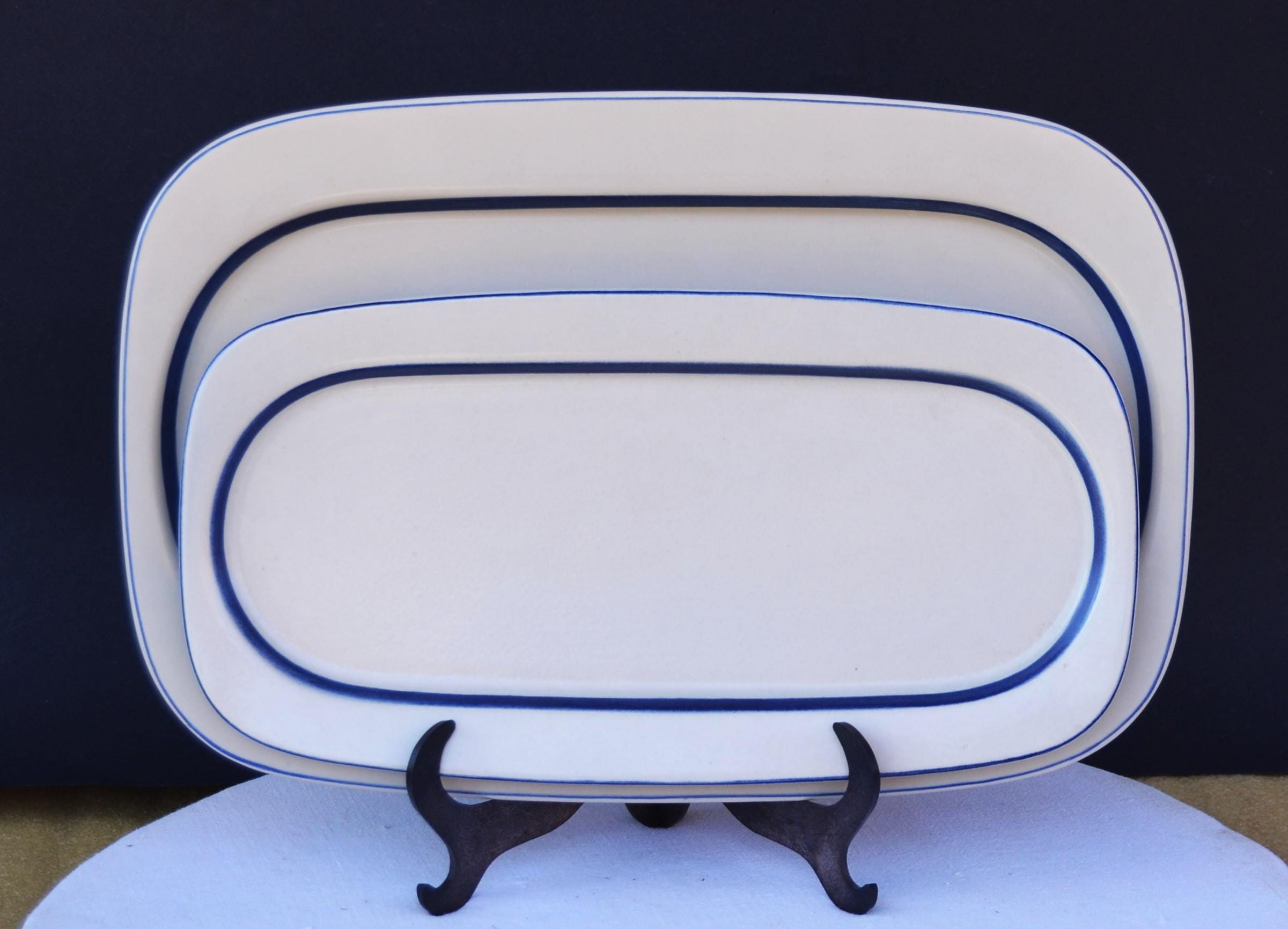 Lot of 4 Rosenthal Terra Nostro BY Wolf Karnagel Design Boards Serving Plates King Cake Plate