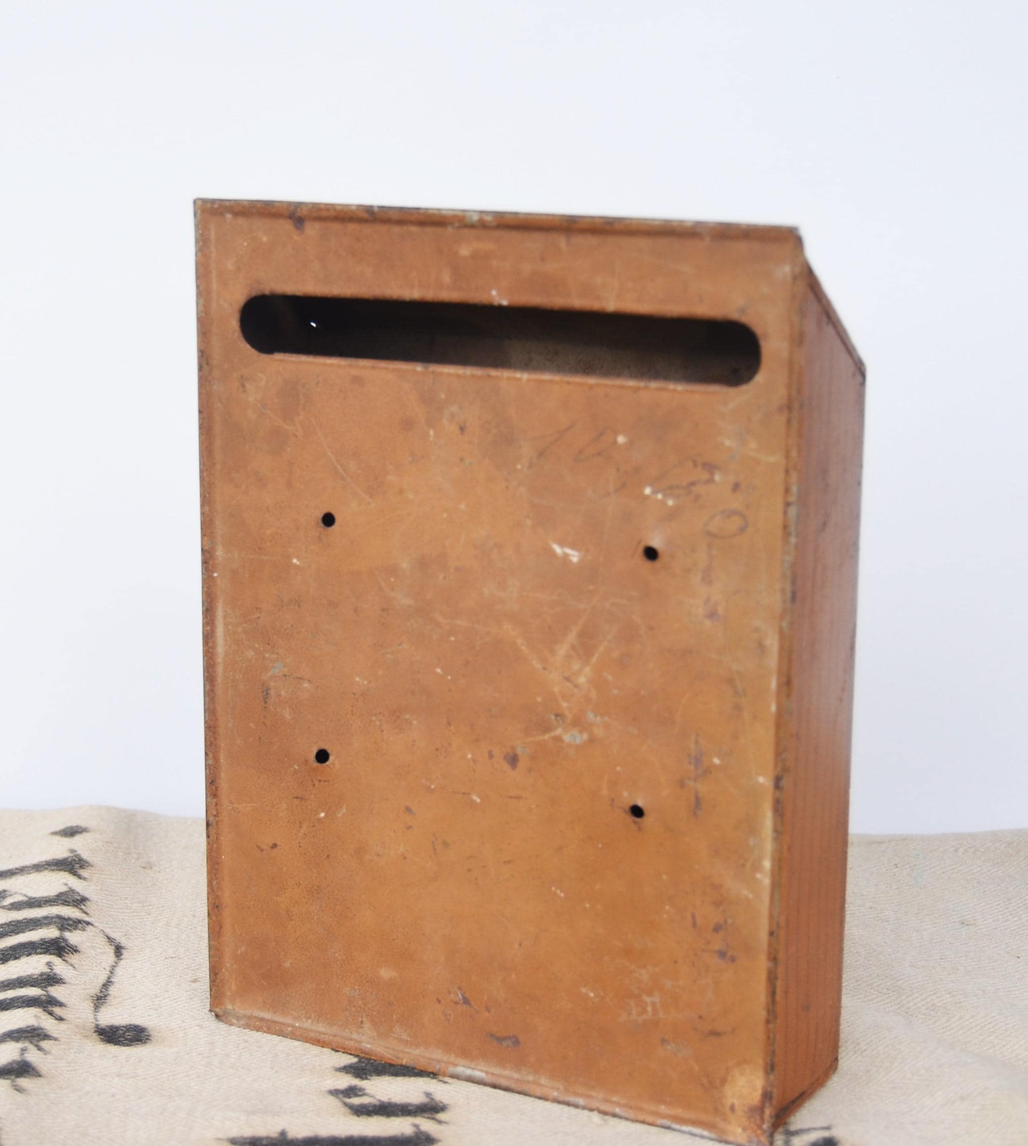 Art Nouveau Mail Box Circa 1900 Lithography Tin - for Wall or Gate