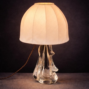 Lámpara francesa Art Déco con forma de gota de cristal muy pesada