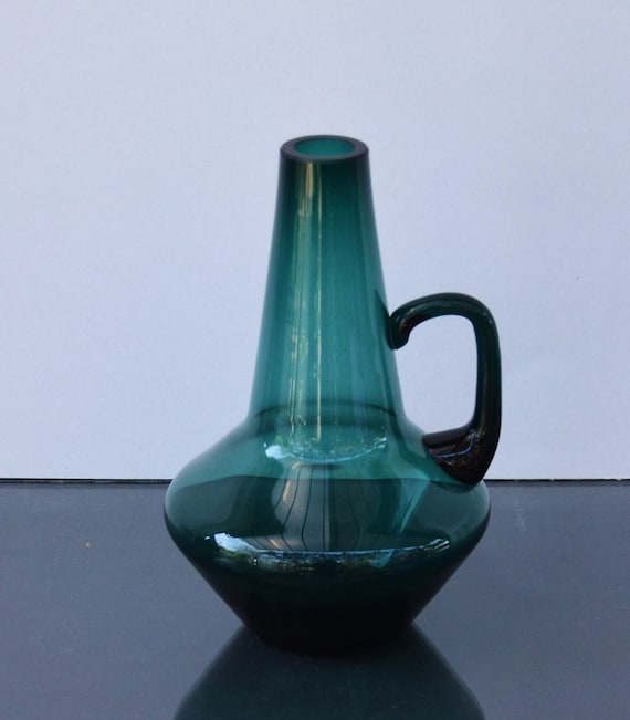 Cristal Glass Vase Alfred Taube Rauchglas MCM
