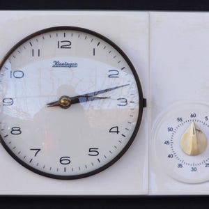 Mid Century White Kitchen Timer Wall Clock By Kieninger Germany