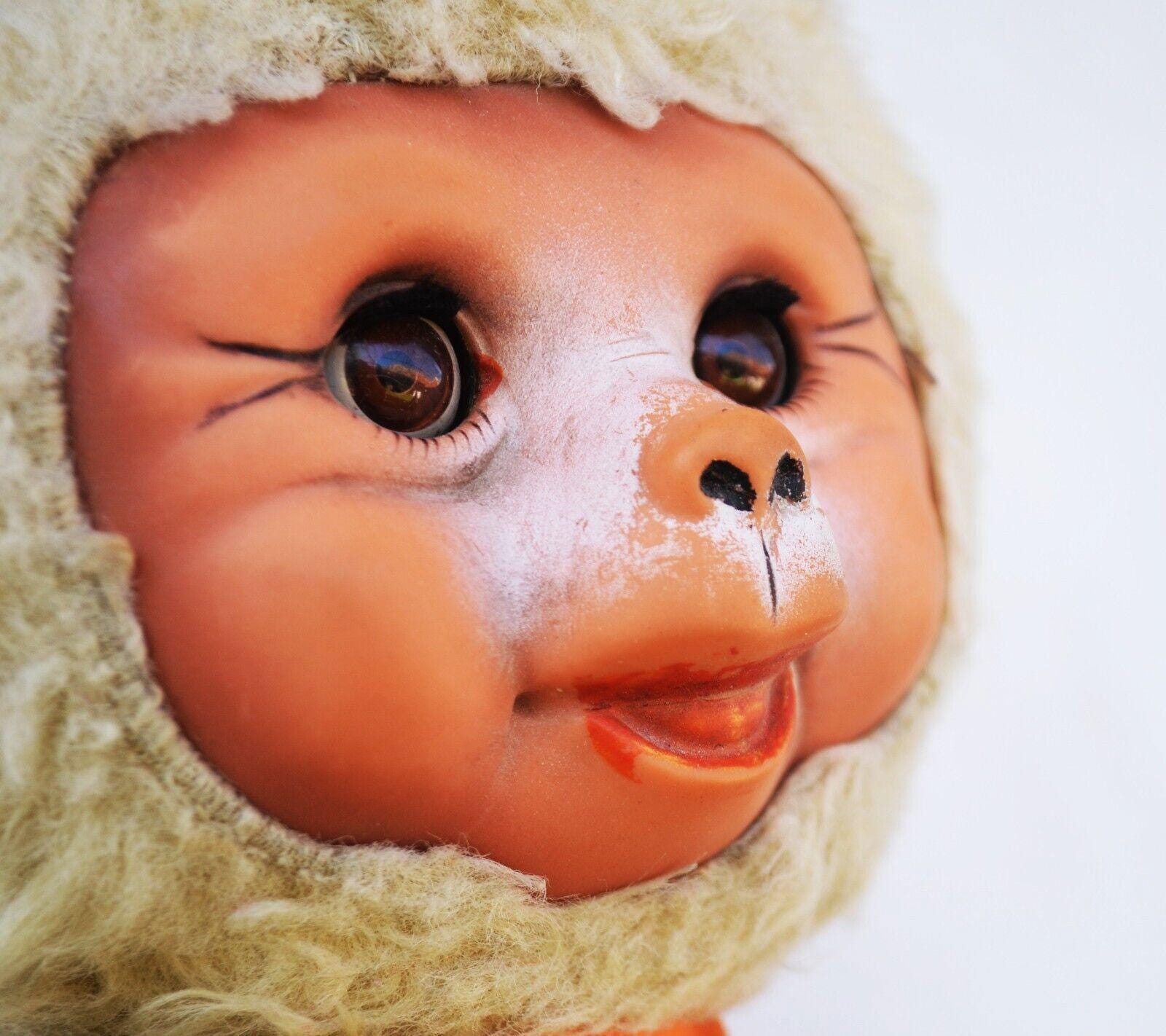 Vintage Toy Rushton Gund Swedlin Kitten Cat Plush Rubber Face With