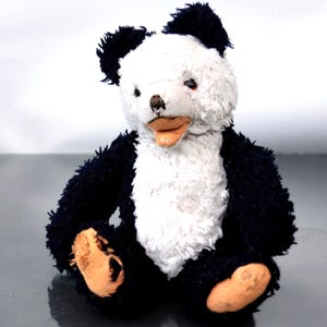 Ours Hermann Vintage Noir Et Blanc – Ours En Peluche Collection