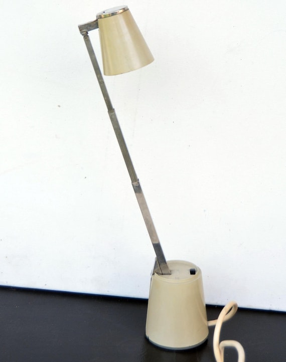 Telescopic Beige Lampette Desk or Wall Light by Koch Creations