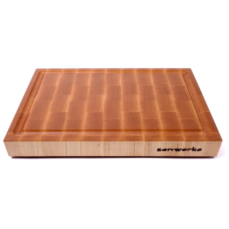 Maple End Grain Cutting Board / Juice Groove / Handmade Etsy