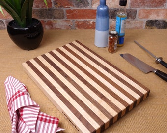 Edge Grain Cutting Board / Maple and Walnut / Handmade Cutting Board / Housewarming Gift