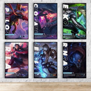 Custom League of Legends Poster | Any Champion & Skin - Ezreal, Ahri, Draven, Kai'sa | Personalize With Your Username | Gaming Gift