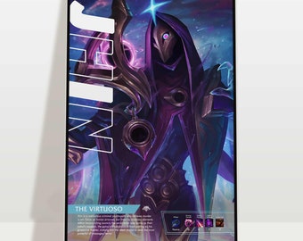 Jhin | Custom League of Legends Poster | Personalize With Your Username | Gaming Gift | Gaming Art