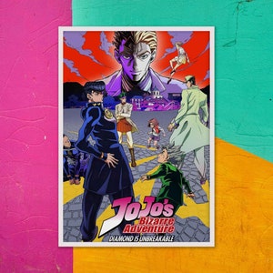 Jojo Bizarre Abenteuer Minimalistische Anime Wand Kunst | Staffel 3 V1 | Wall Poster Posterdruck | Anime Wand Kunst Dekor | Anime Manga Lovers Geschenke