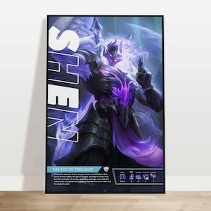 Shen | Benutzerdefinierte League of Legends Poster | Personalisieren Sie mit Ihrem Benutzernamen | Gaming Geschenk | Spielkunst