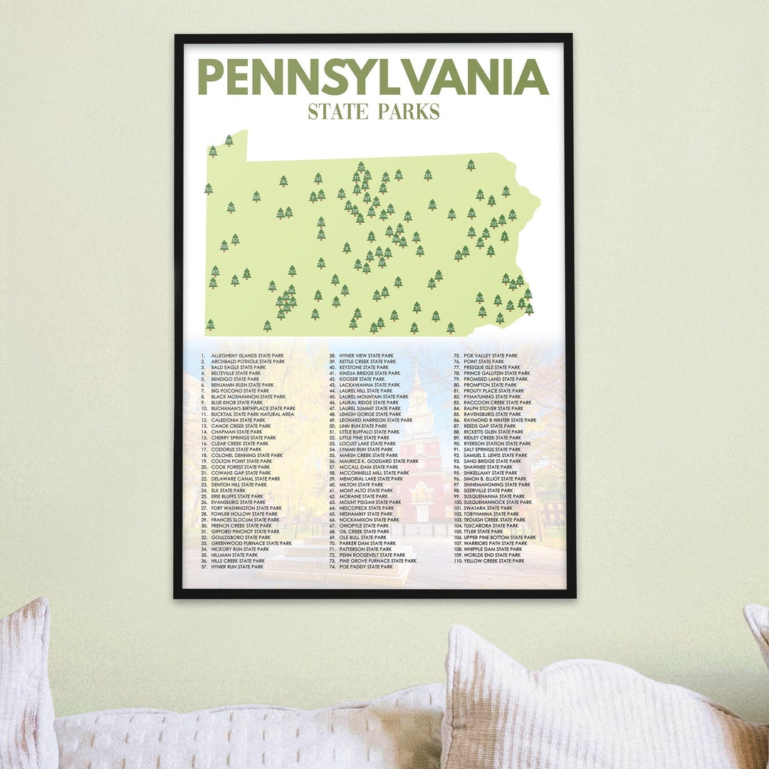 Pennsylvania State Parks List Pennsylvania Art Camping Decor