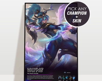 Custom League of Legends Poster | Style 4 | Personalize With Your Username | Gaming Gift | Gaming Art