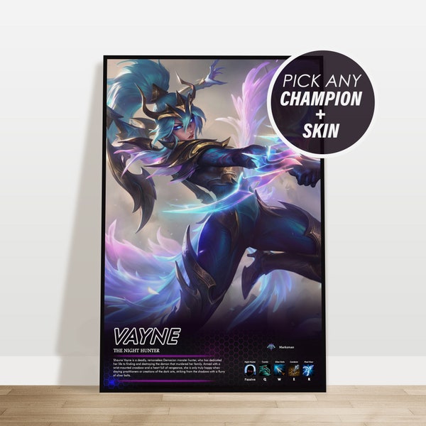 Custom League of Legends Poster | Style 4 | Personalize With Your Username | Gaming Gift | Gaming Art