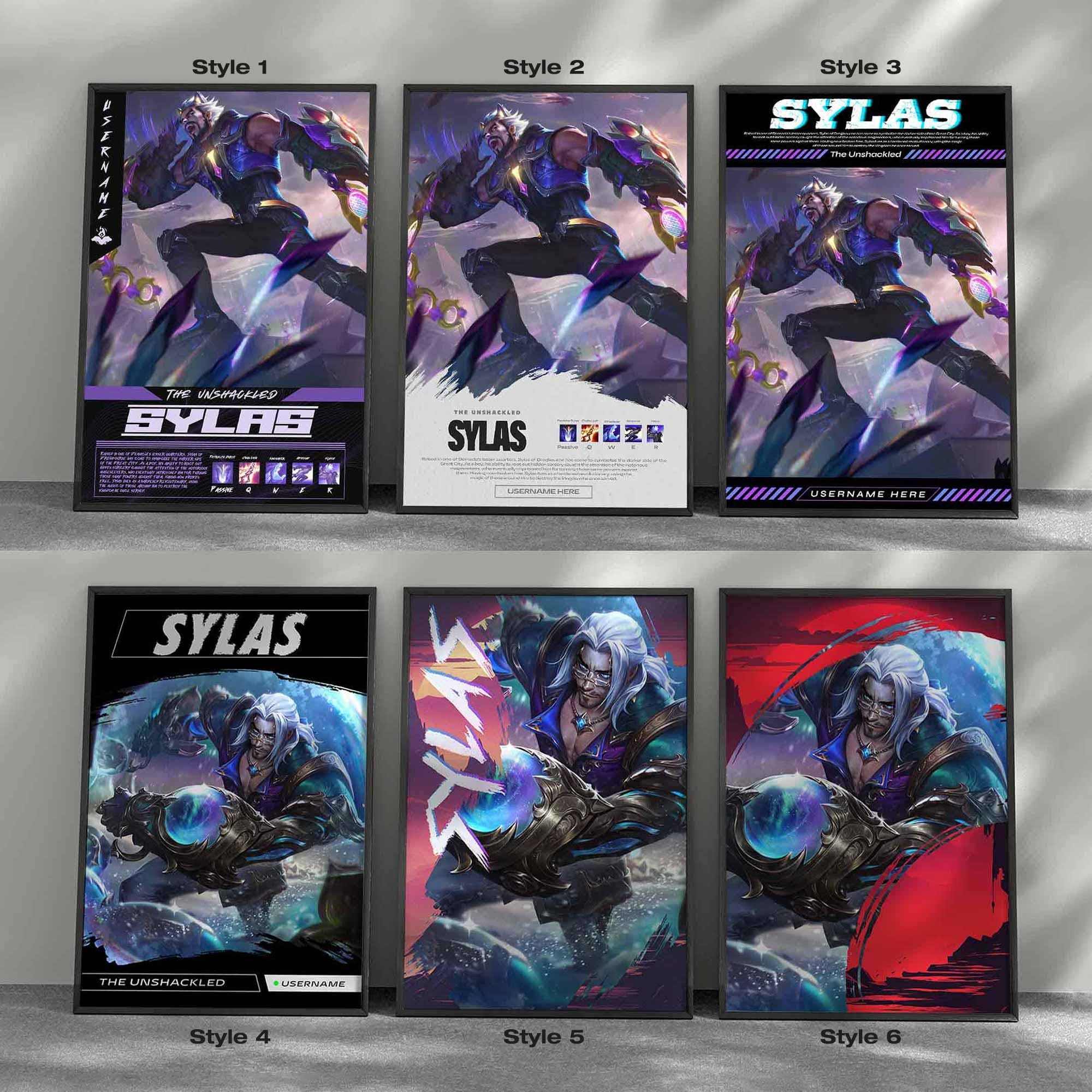 Sylas Custom LOL Poster Wall Art | Add Username | Perfect Gamer Gift | Collectible | Gaming Room Decor | Video Game Poster Fan Art