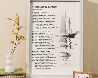 O Captain! My Captain! (Long) - Walt Whitman | Premium Art Print | Home Decor | Wall Art | Poetry | Aesthetic | Vintage