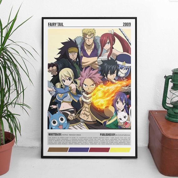 Fairy Tail Guild Manga Minimalist Wall Poster Print | Fairy Tail