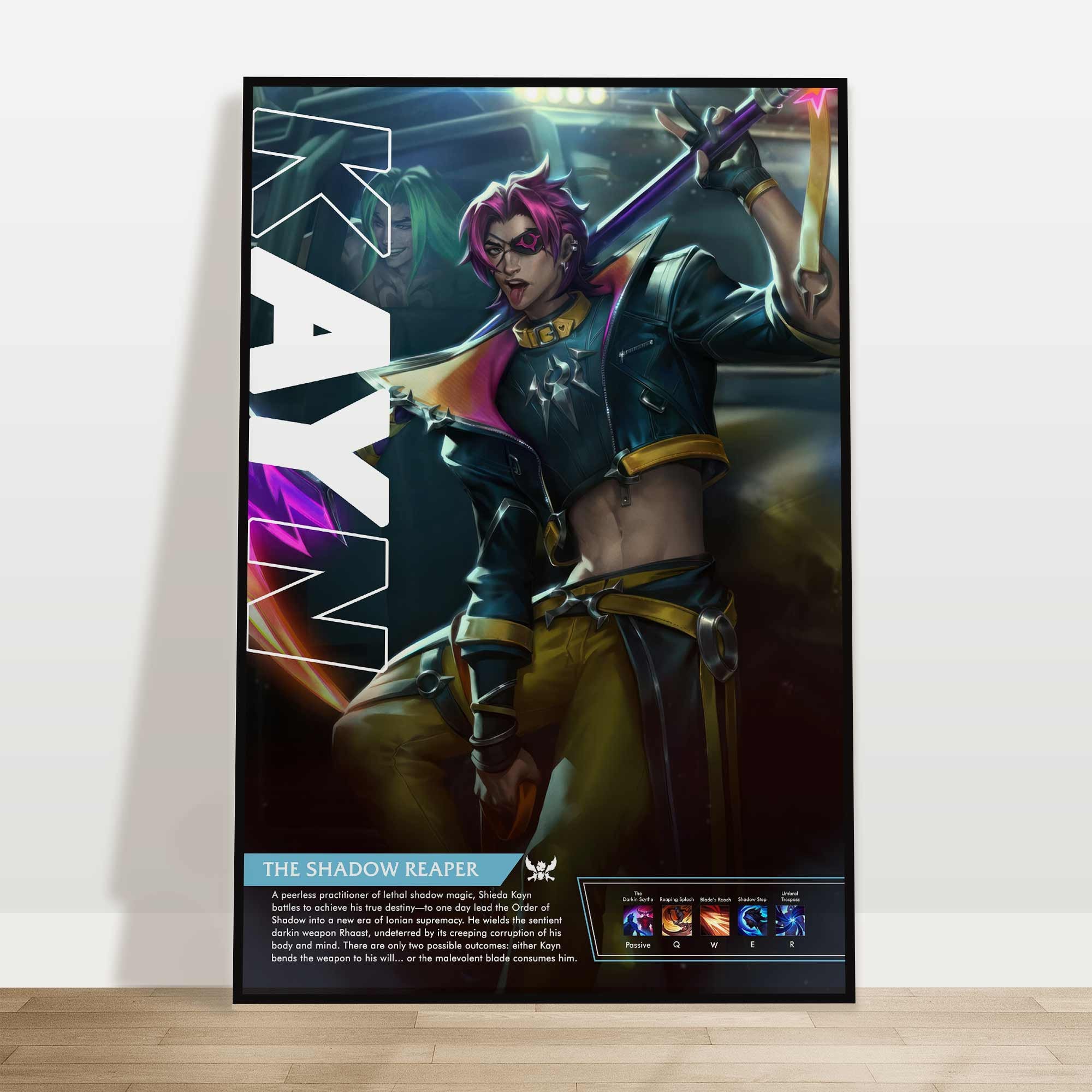 Kayn | Custom League of Legends Poster | Personalize With Your Username | Gaming Gift | Gaming Art