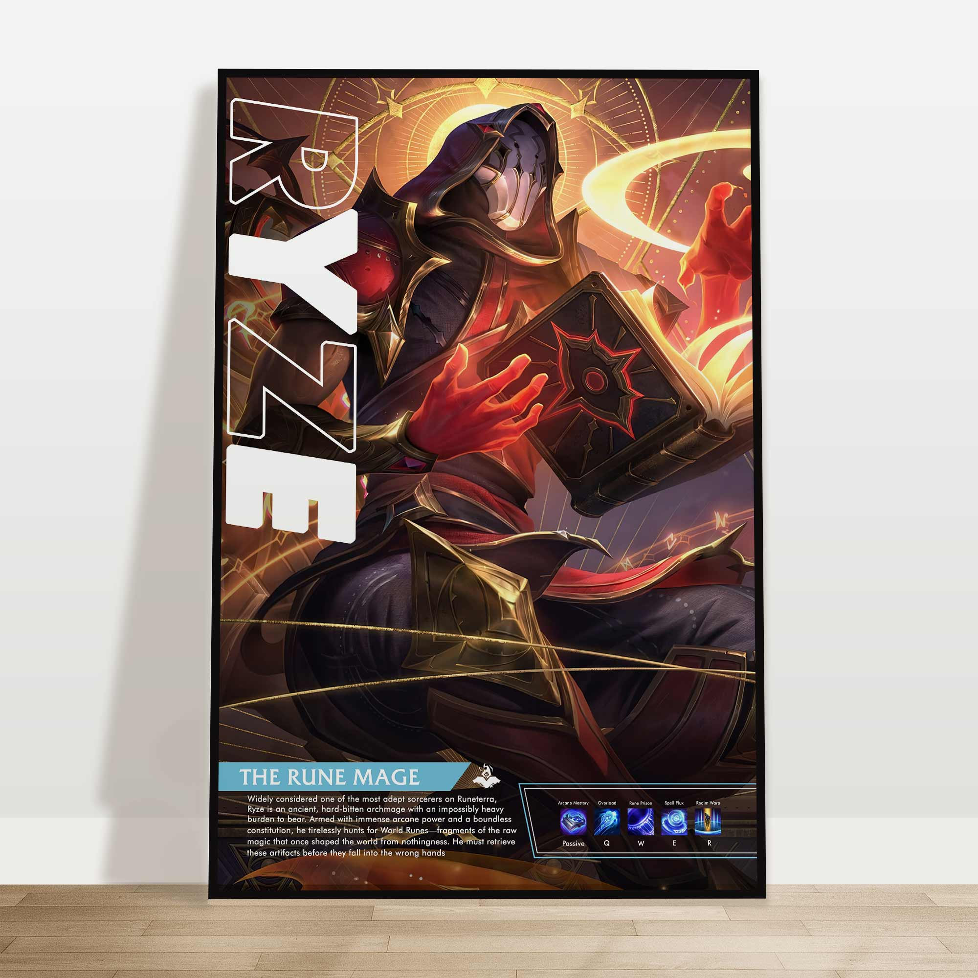 Ryze | Custom League of Legends Poster | Personalize With Your Username | Gaming Gift | Gaming Art