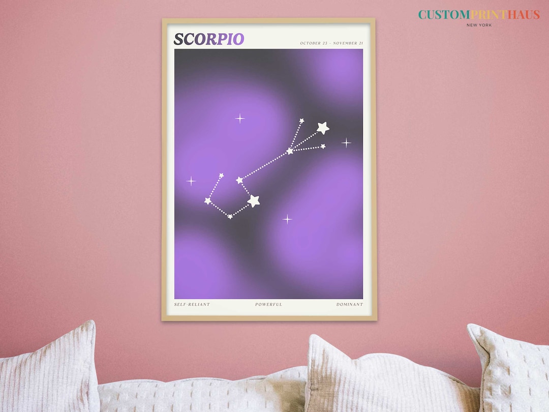 Scorpio Goddess Series Wall Art Astrology Poster Constellation Print