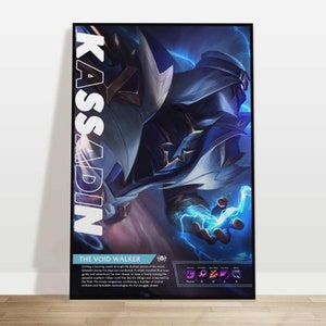 Kassadin | Benutzerdefinierte League of Legends Poster | Personalisieren Sie mit Ihrem Benutzernamen | Gaming Geschenk | Spielkunst