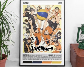Haikyuu Art Anime Minimalist Wall Poster Print | Shoyo Hinata Wall Art Poster | Team Karasuno Wall Decor Poster | Anime Lovers Fantasy Gifts