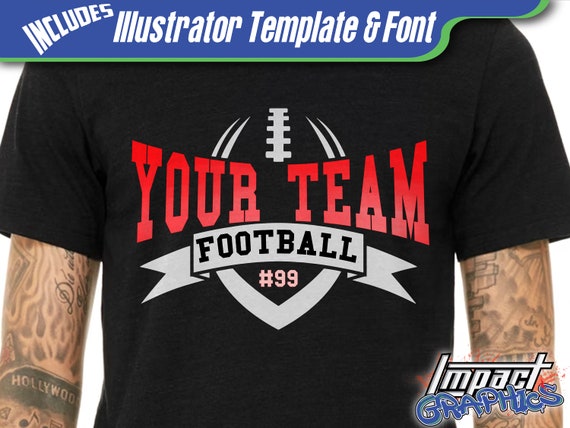 Template: Football Team Illustrator Template Design includes - Etsy
