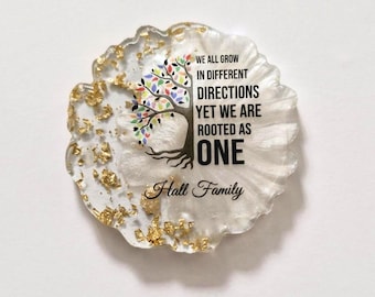 Personalized Family Reunion Epoxy Magnet Favor, Custom Resin Fridge Magnet Gift, Party Favor Keepsake for Family Gatherings, Reunion Memory