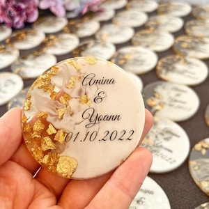 Personalized Epoxy Magnet Favor, Custom Epoxy Wedding Resin Gift, Engagement, Baby Shower, Nikkah, Ameen, Baptism, Walima, Family Reunion