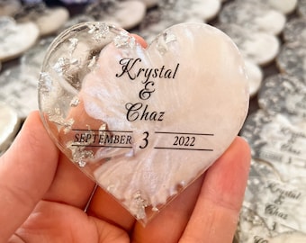 Personalized Epoxy Magnet Favor, Custom Epoxy Wedding Resin Gift, Engagement, Baby Shower, Nikkah, Ameen, Baptism, Walima favor