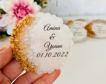 Personalized Epoxy Magnet Favor, Custom Epoxy Wedding Resin Gift, Engagement, Baby Shower, Nikkah, Ameen, Baptism, Walima, Family reunion