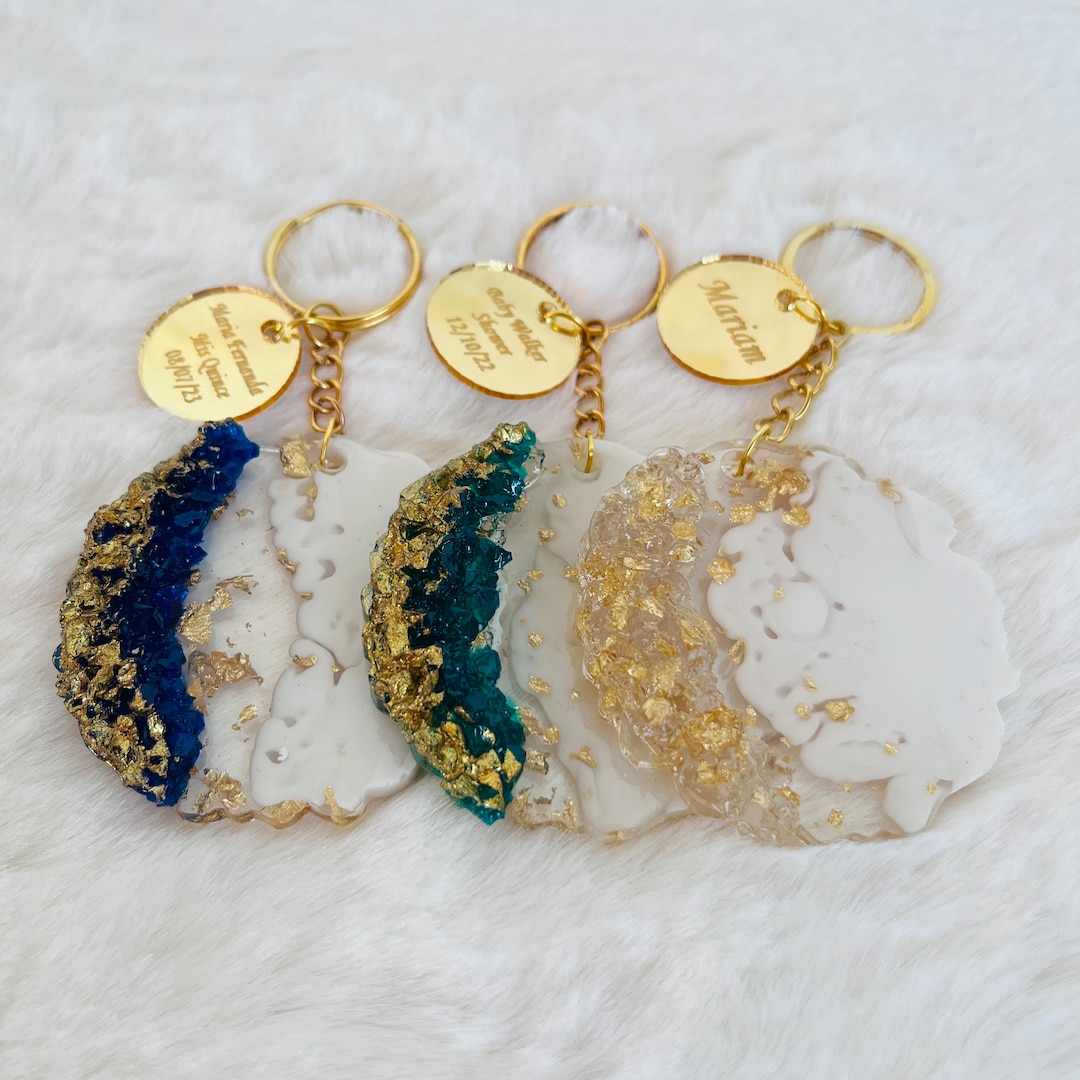 Buy Personalized Epoxy Key Chain Favor, Custom Epoxy Wedding Resin Gift,  Engagement, Baby Shower, Nikkah, Ameen, Baptism, Walima, Bulk Favors Online  ...