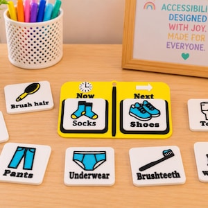 Now Next board | Visual Schedule Board Tiles | Autism ADHD Transition Support (Home/School Bundle)