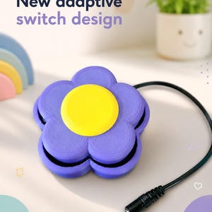 Flower Adaptive Switch – Large Surface Accessibility Switch – 30g, 60g, 130g or 200g Activation Force – 3.5mm Assistive Switch