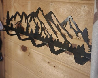 Bergszene Kleiderbügel DXF - Metal Art CNC Plasmen (nur DXF-Datei)