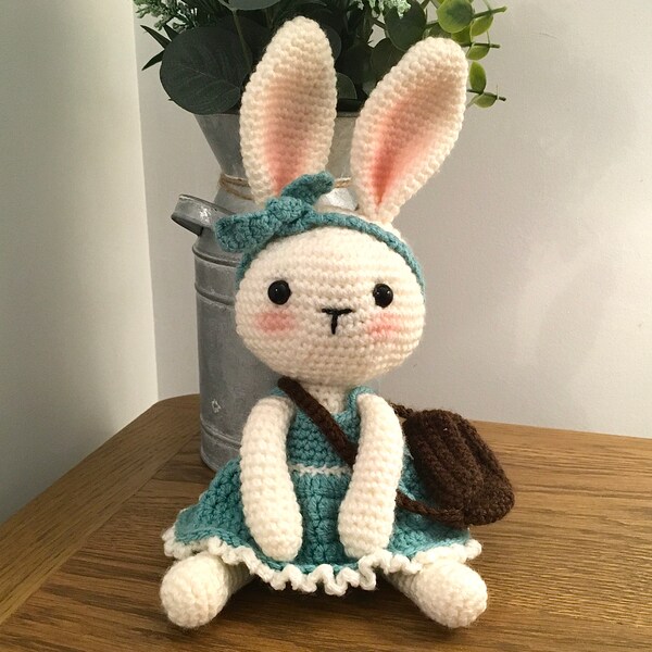 Bluebell the bunny amigurumi | crochet | handmade | plushie | rabbit | child