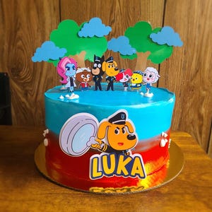 Sheriff Labrador Cake topper/ Sheriff Labrador party supplies