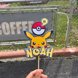 Pikachu Cake Topper - Pikachu Party Supplies - Pikachu