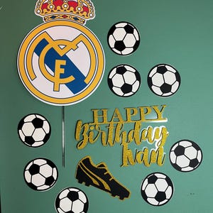 Real Madrid Cake Topper/ Real Madrid party supplies