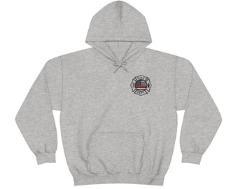 Feuerwehrmann Dünne rote Linie Hoodie, Dünne rote Linie, Feuerwehrmann Sweatshirt, Feuerwehrmann Geschenk, Feuerwehrmann Kleidung