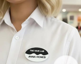 Magnetic Name Badge Set STL | Oval & Rectangle Models | 2 Customizable ID Tag Files | 3D Print Ready Digital Download, Collar Name Tag