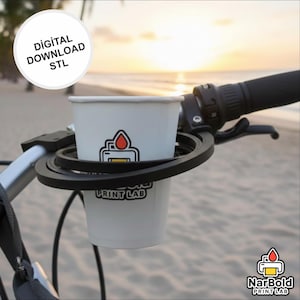 Self Balancing Cup Holder STL for Bike & Stroller | 3D Printable Anti Spill Drink Holder | Digital Download
