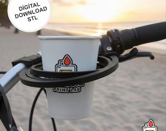 Self Balancing Cup Holder STL for Bike & Stroller | 3D Printable Anti Spill Drink Holder | Digital Download