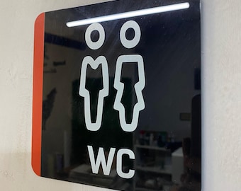 3 Door Nameplate Set Stl, Dxf, Svg, Ai, Pdf, Cdr Male, Female, Couple Sign | Laser Cut & 3D Print Files, Digital Download