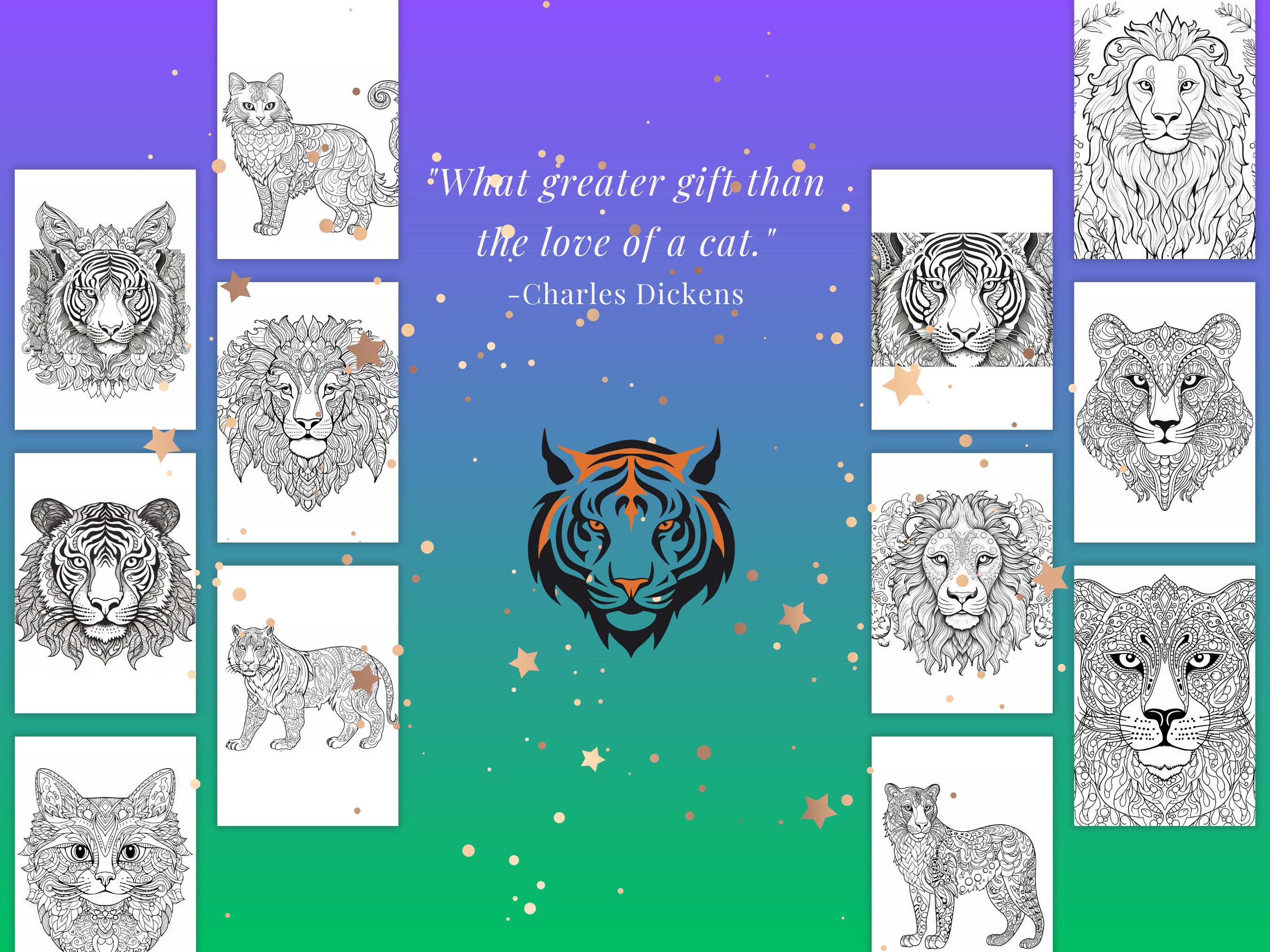 20 Printable Wild Cats Coloring Pages High Quality Coloring - Etsy