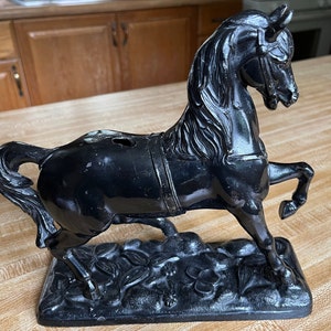 Black Prancing Horse - Clock Topper