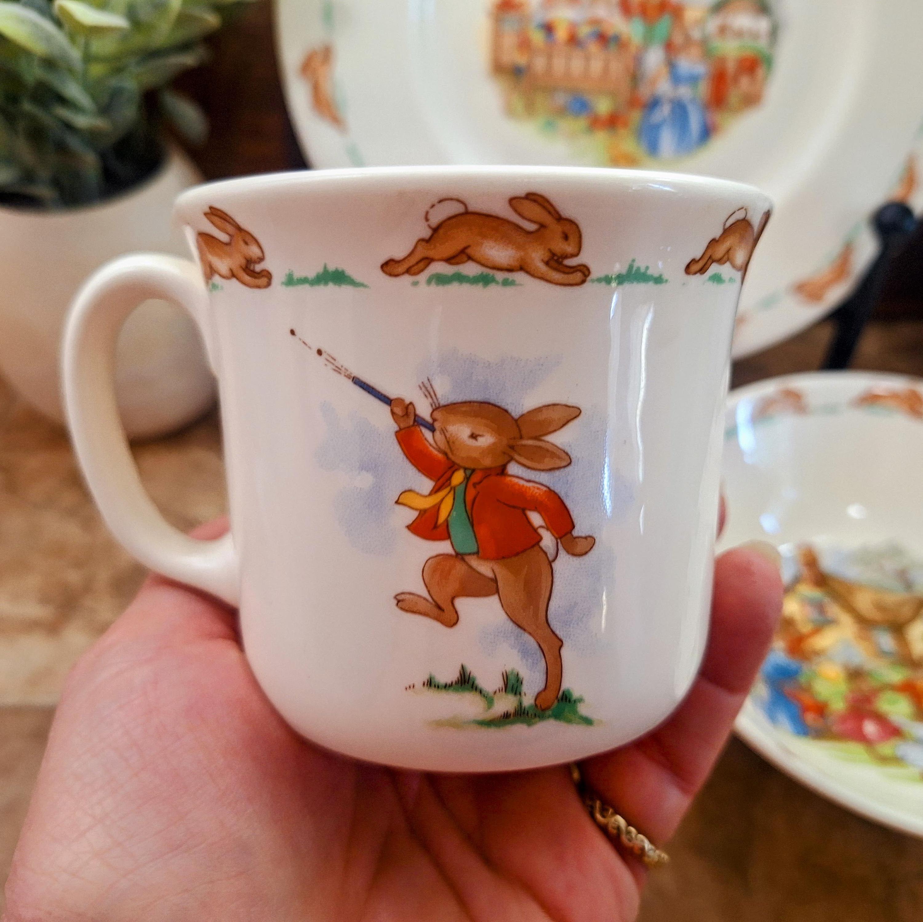 Vintage Bunnykins Royal Doulton Child's Dish Set: 1990s Ceramic