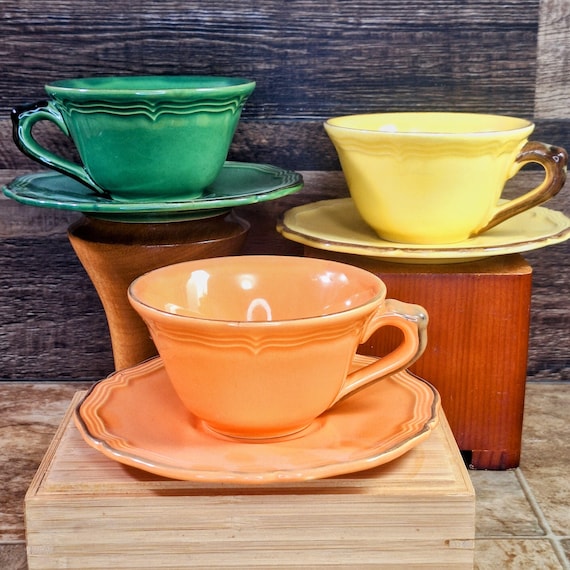 Vintage Pierre Deux Tea Cup & Saucer Set: Le Poët-laval, 1970s