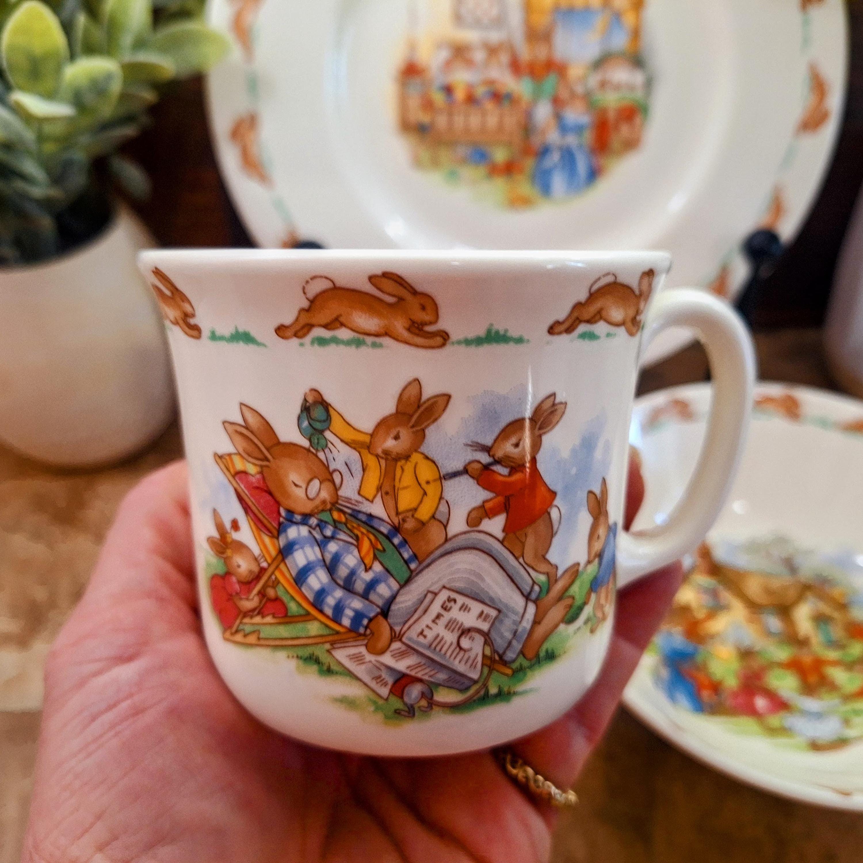 Vintage Bunnykins Royal Doulton Child's Dish Set: 1990s Ceramic